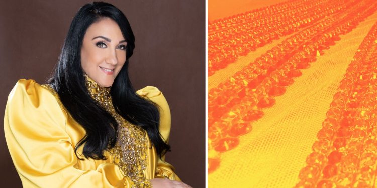 Giannina Azar revela los detalles del deslumbrante vestido que lucirá Miss RD en la gala de Miss Universo 2025